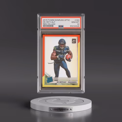 2019 Panini Donruss Optic #163 DK Metcalf - Red/Yellow (PSA 10 GEM MINT)