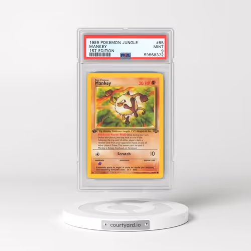 1999 Pokémon Jungle #55 Mankey - 1st Edition (PSA 9 MINT)