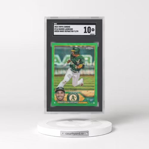 2023 Topps Chrome #116 Ramon Laureano - Green Wave Refractor (SGC 10 GEM MINT)
