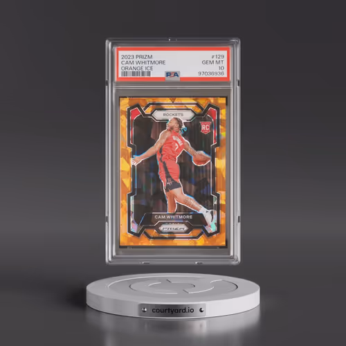 2023 Panini Prizm #129 Cam Whitmore - Orange Ice (PSA 10 GEM MINT)
