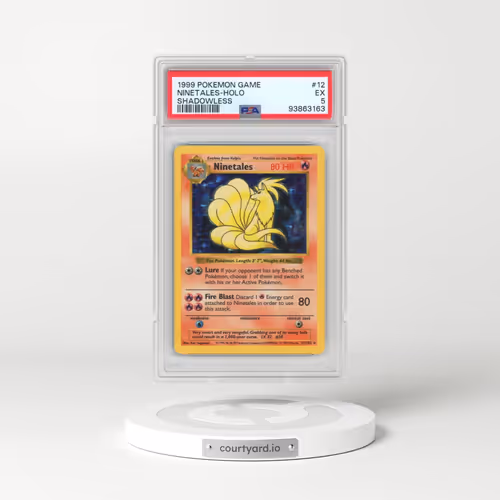1999 Pokémon Game #12 Ninetales - Holo Shadowless (PSA 5 EX)