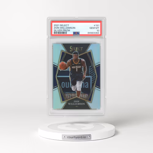 2021 Panini Select #191 Zion Williamson - Silver Prizm (PSA 10 GEM MINT)