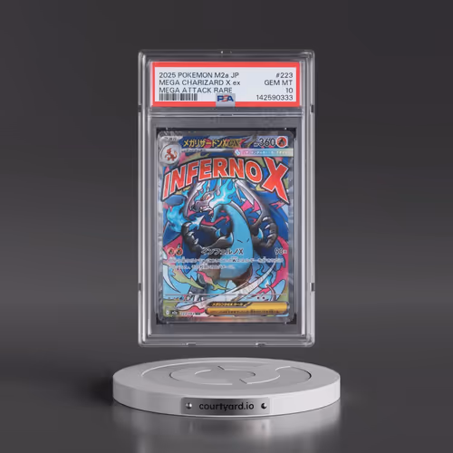 2025 Pokémon M2a-Mega Dream EX #223 Mega Charizard X EX - Holo Mega Attack Rare (PSA 10 GEM MINT)