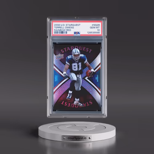 2008 Upper Deck Starquest #SQ28 Terrell Owens - Rainbow Red (PSA 10 GEM MINT)