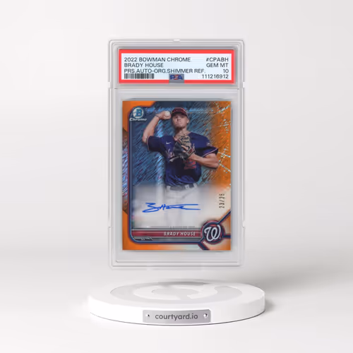 2022 Bowman Chrome Prospect Autographs #CPABH Brady House - Orange Shimmer Refractor (PSA 10 GEM MIN
