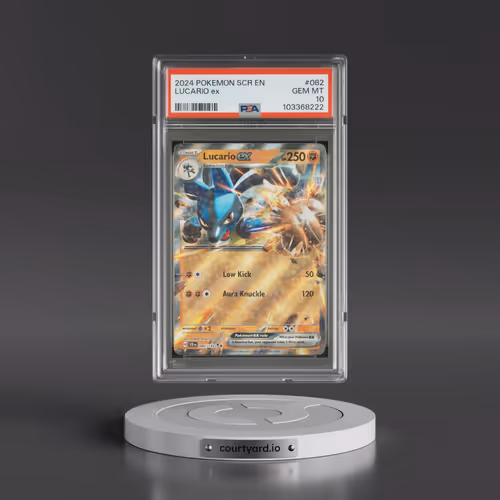 2024 Pokémon Scr EN-Stellar Crown #082 Lucario EX - Holo (PSA 10 GEM MINT)