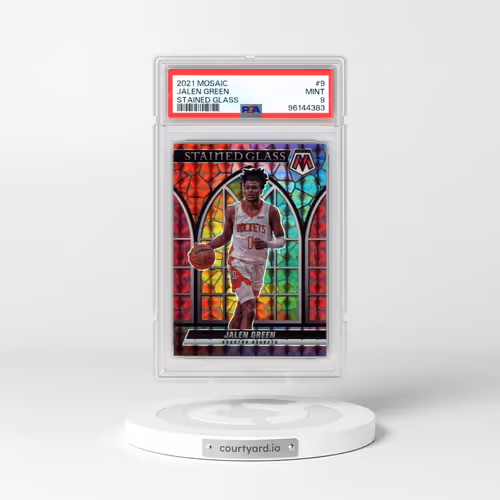2021 Panini Mosaic Stained Glass #9 Jalen Green (PSA 9 MINT)