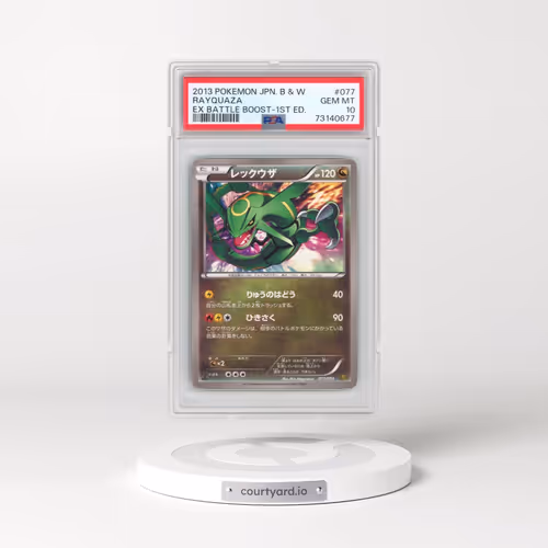 2013 Pokémon Black & White EX Battle Boost #077 Rayquaza - 1st Edition (PSA 10 GEM MINT)