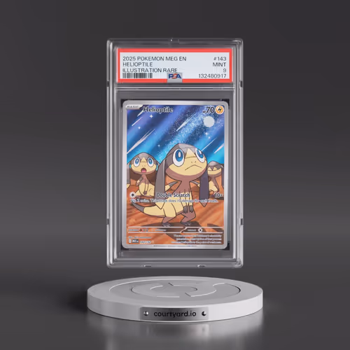2025 Pokémon Meg EN-Mega Evolution #143 Helioptile - Illustration Rare (PSA 9 MINT)