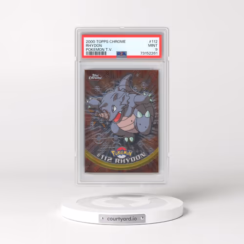 2000 Topps Chrome Pokémon T.V. #112 Rhydon (PSA 9 MINT)