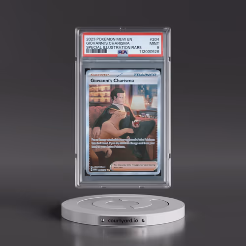2023 Pokémon Mew EN-151 #204 Giovanni's Charisma - Special Illustration Rare (PSA 9 MINT)