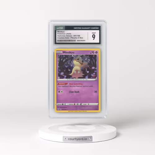 2020 Pokémon Sword & Shield Darkness Ablaze #081 Mimikyu - Holo Cosmos (CGC 9 MINT)