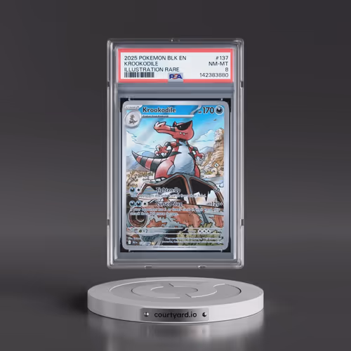 2025 Pokémon Blk EN-Black Bolt #137 Krookodile - Illustration Rare (PSA 8 NM-MT)