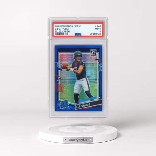 2023 Panini Donruss Optic #244 CJ Stroud - Blue Hyper (PSA 9 MINT)