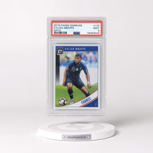 2018 Panini Donruss #132 Kylian Mbappe - Optic (PSA 9 MINT)