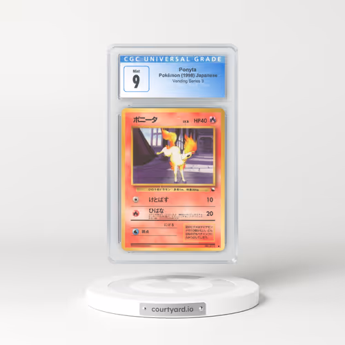 1998 Japanese Vending Series 3 Ponyta - Glossy with Rarity Symbol (CGC 9 MINT)