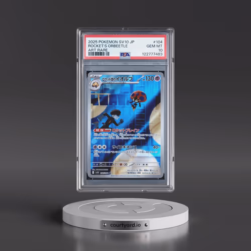 2025 Pokémon SV10-Glory of Team Rocket #104 Team Rocket's Orbeetle - Art Rare (PSA 10 GEM MINT)