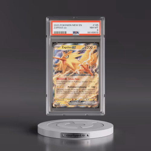 2023 Pokémon Mew EN-151 #145 Zapdos EX - Holo (PSA 8 NM-MT)