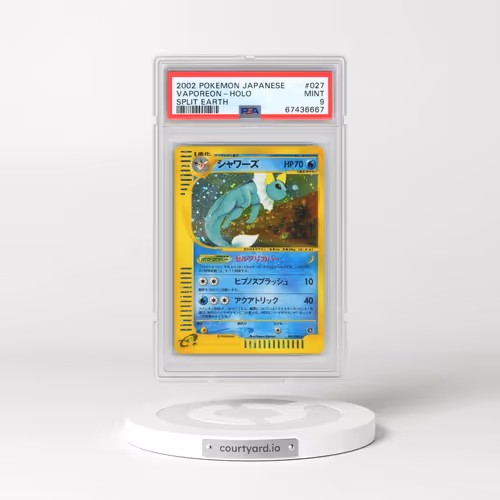 2002 Pokémon Split Earth #027 Vaporeon - Holo (PSA 9 MINT)