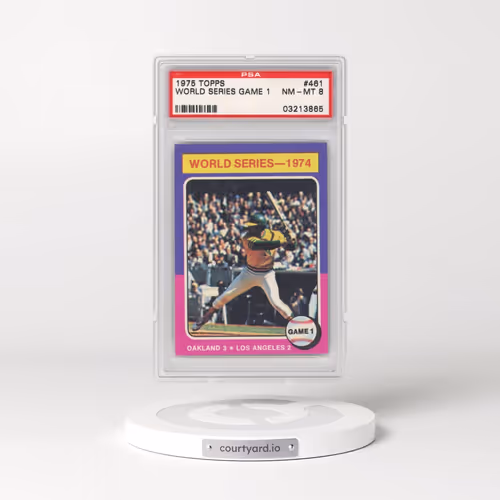 1975 Topps #461 World Series Game 1 (PSA 8 NM-MT)