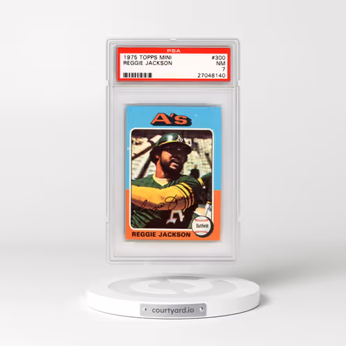 1975 Topps Mini #300 Reggie Jackson (PSA 7 NM)