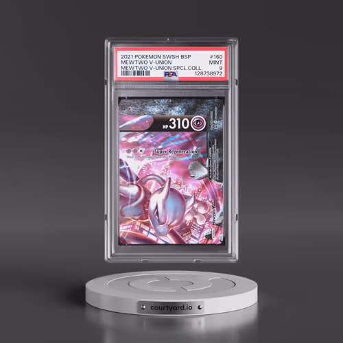 2021 Pokémon Swsh Black Star Promo #160 Mewtwo V-Union - Mewtwo V-Union Special Collection (PSA 9 MI