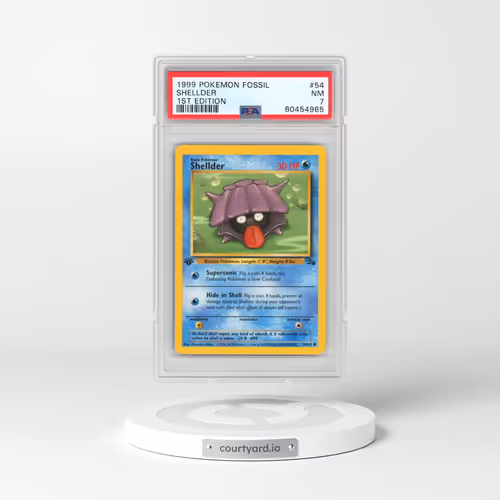 1999 Pokémon Fossil #54 Shellder - 1st Edition (PSA 7 NM)