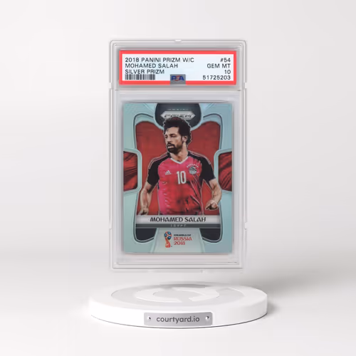 2018 Panini Prizm World Cup #54 Mohamed Salah - Silver Prizm (PSA 10 GEM MINT)