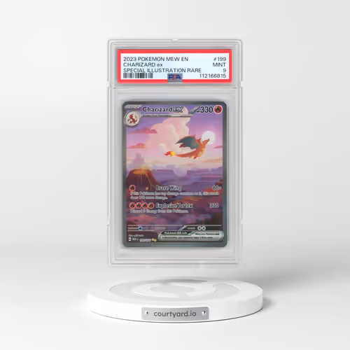 2023 Pokémon Mew EN-151 #199 Charizard EX - Holo Special Illustration Rare (PSA 9 MINT)