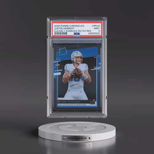 2020 Panini Chronicles Clearly Donruss Rated Rookies #RRJH Justin Herbert (PSA 9 MINT)