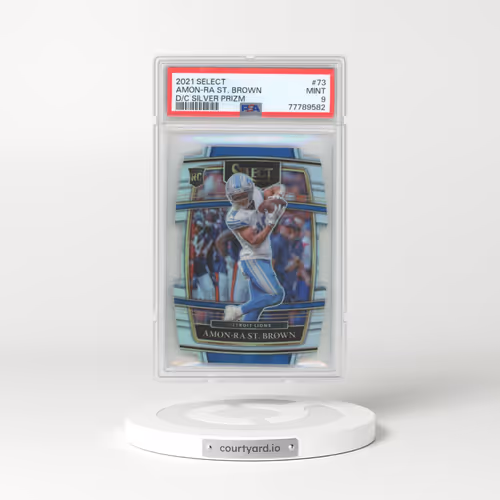 2021 Panini Select #73 Amon-RA St. Brown - Die-Cut Silver Prizm (PSA 9 MINT)
