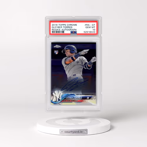 2018 Topps Chrome Rookie Autograph #RA-GT Gleyber Torres (PSA 10 GEM MINT)