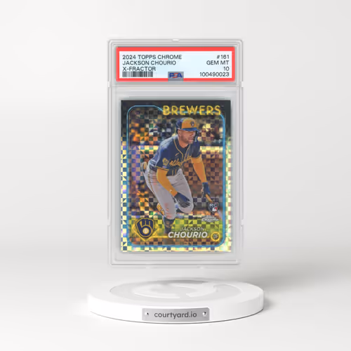 2024 Topps Chrome #161 Jackson Chourio - X-Fractor (PSA 10 GEM MINT)