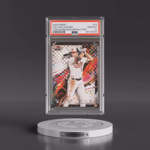 2024 Topps Finest #79 Colton Cowser - Checkerboard Refractor (PSA 10 GEM MINT)