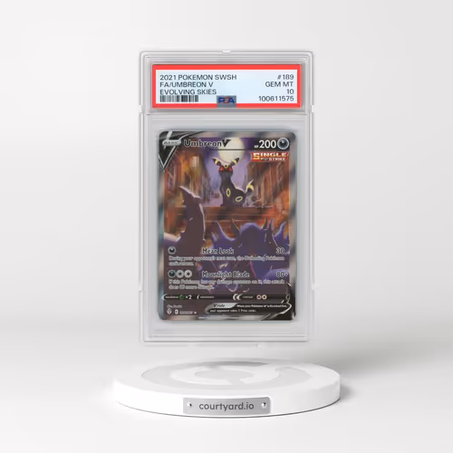 2021 Pokémon Sword & Shield Evolving Skies #189 Umbreon V - Holo Full Art (PSA 10 GEM MINT)