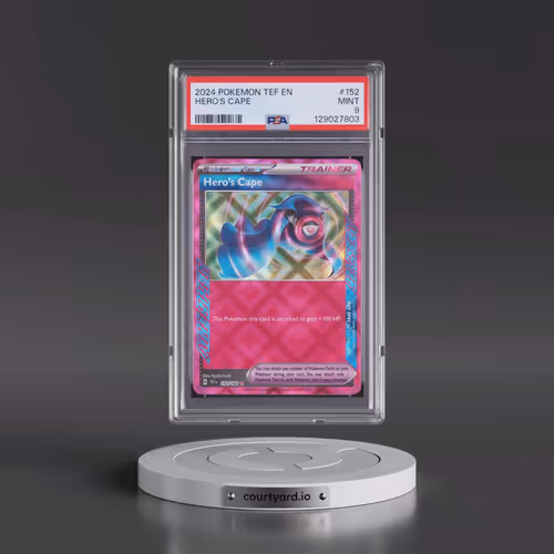 2024 Pokémon Tef EN-Temporal Forces #152 Hero's Cape (PSA 9 MINT)