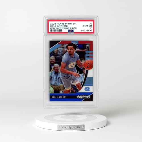 2020 Panini Prizm Draft Picks #9 Cole Anthony - Red/White/Blue Prizm (PSA 10 GEM MINT)