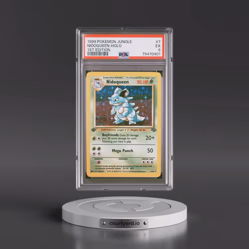 1999 Pokémon Jungle #7 Nidoqueen - 1st Edition Holo (PSA 5 EX)