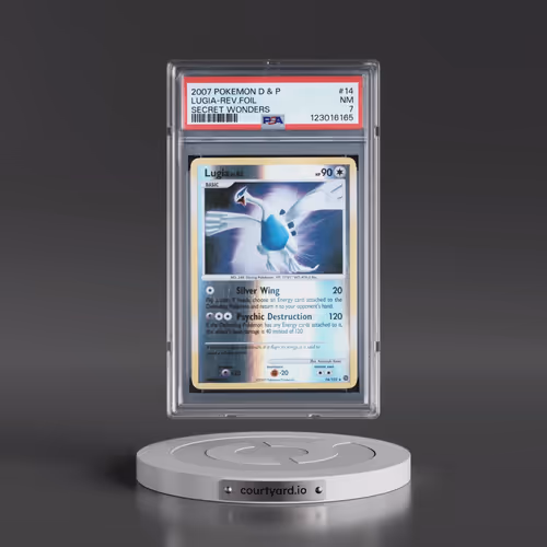 2007 Pokémon Diamond & Pearl Secret Wonders #14 Lugia - Reverse Foil (PSA 7 NM)