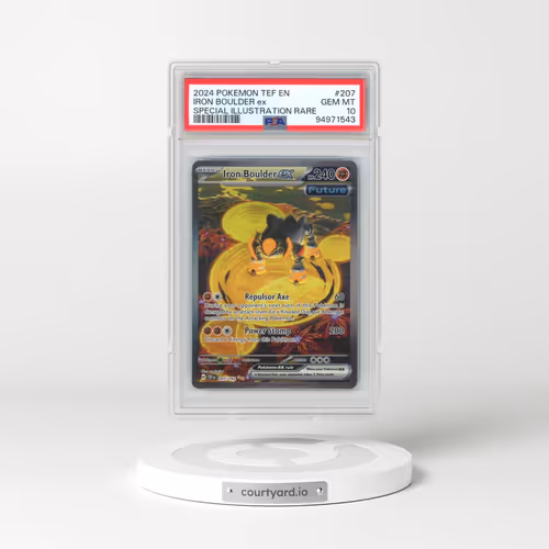 2024 Pokémon Tef EN-Temporal Forces #207 Iron Boulder EX - Holo Special Illustration Rare (PSA 10 GEM MINT)