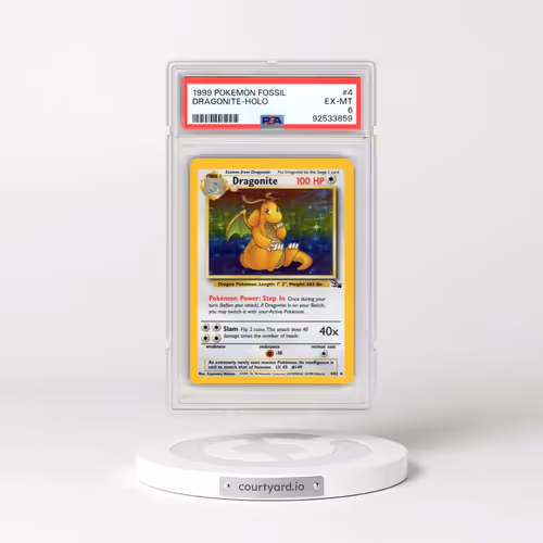 1999 Pokémon Fossil #4 Dragonite - Holo (PSA 6 EX-MT)