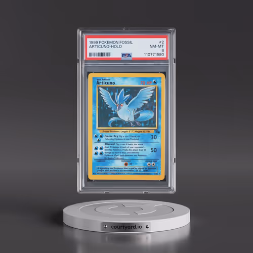 1999 Pokémon Fossil #2 Articuno - Holo (PSA 8 NM-MT)