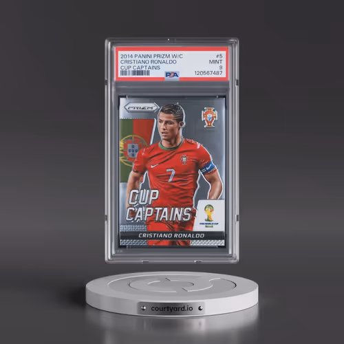 2014 Panini Prizm World Cup Cup Captains #5 Cristiano Ronaldo (PSA 9 MINT)