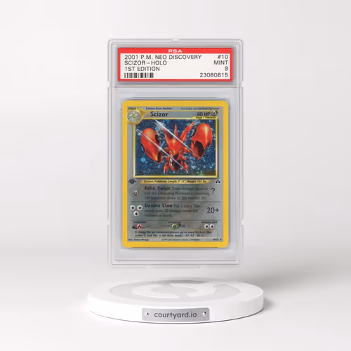 2001 Pokémon Neo Discovery #10 Scizor - 1st Edition Holo (PSA 9 MINT)