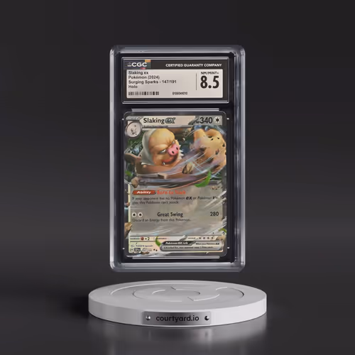 2024 Pokémon Ssp EN-Surging Sparks #147 Slaking EX - Holo (CGC 8.5 NM-MT+)