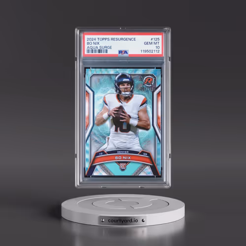 2024 Topps Resurgence #125 Bo Nix - Aqua Surge (PSA 10 GEM MINT)