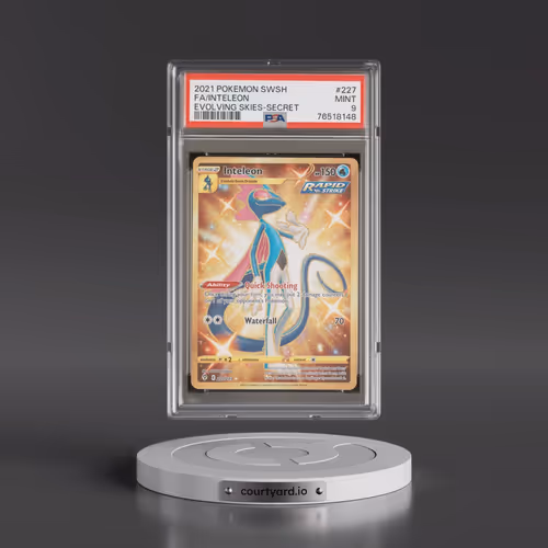 2021 Pokémon Sword & Shield Evolving Skies #227 Inteleon - Full Art Secret (PSA 9 MINT)
