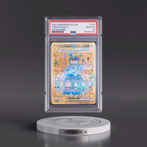 2024 Pokémon Scr EN-Stellar Crown #173 Terapagos EX - Holo Hyper Rare (PSA 10 GEM MINT)