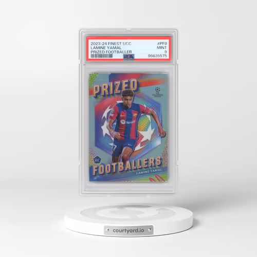 2023-24 Topps Finest UEFA Club Competitions Prized Footballers #PF8 Lamine Yamal (PSA 9 MINT)