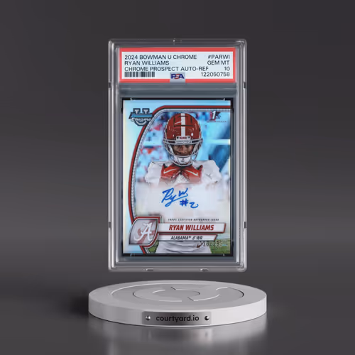 2024 Bowman University Chrome Bowman Chrome Prospect Autographs #PARWI Ryan Williams - Refractor (PS